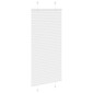 vidaXL Πλισέ περσίδα Λευκό 65x100 cm Πλάτος υφάσματος 64,4 cm