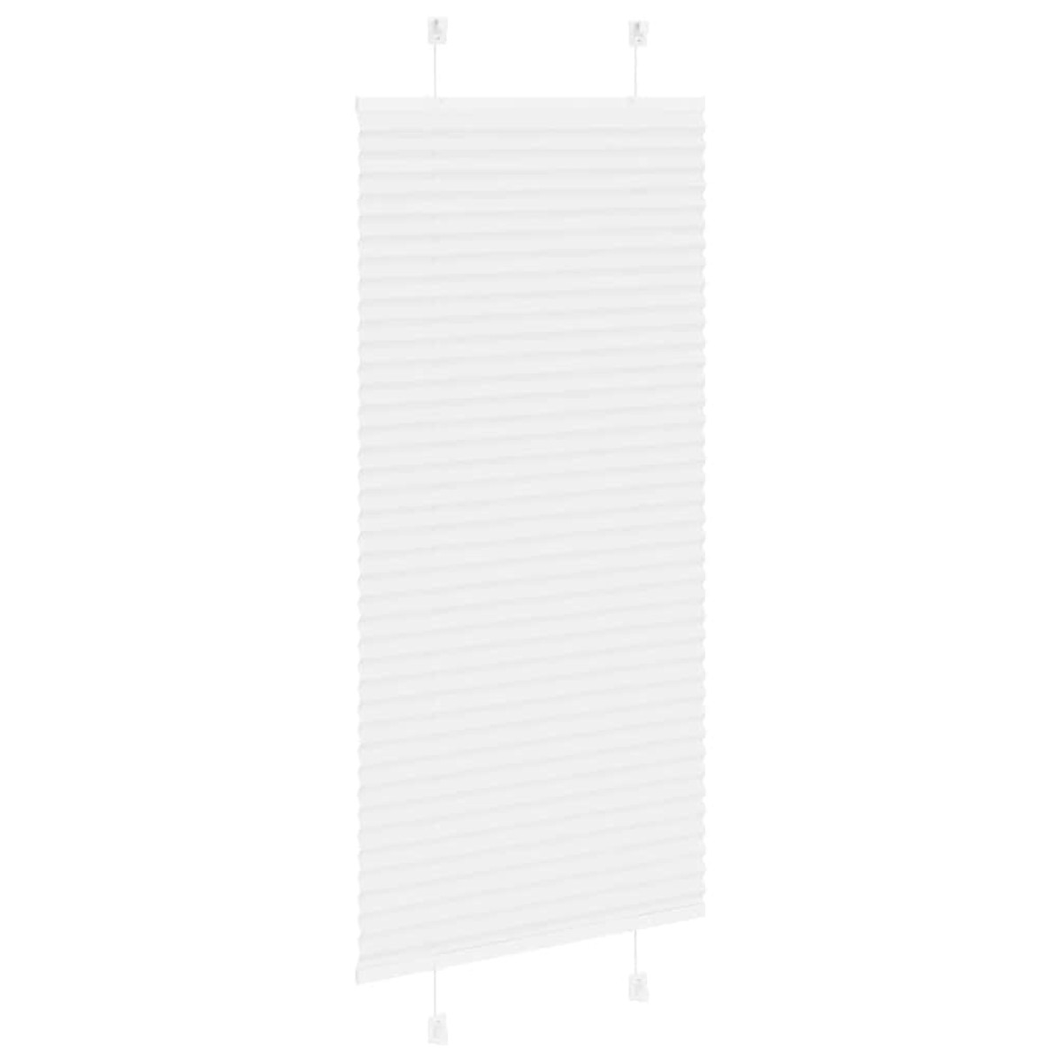 vidaXL Πλισέ περσίδα Λευκό 65x100 cm Πλάτος υφάσματος 64,4 cm