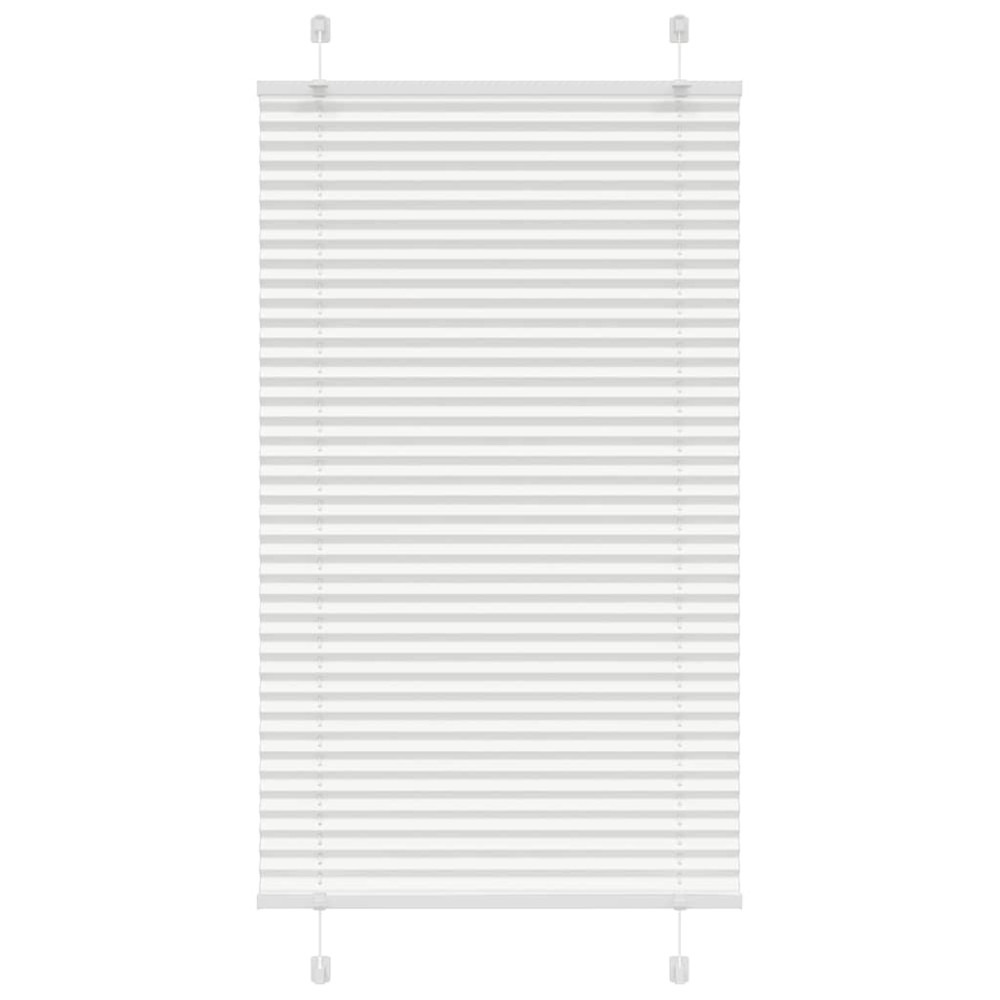 vidaXL Πλισέ περσίδα Λευκό 70x100 cm Πλάτος υφάσματος 69,4 cm