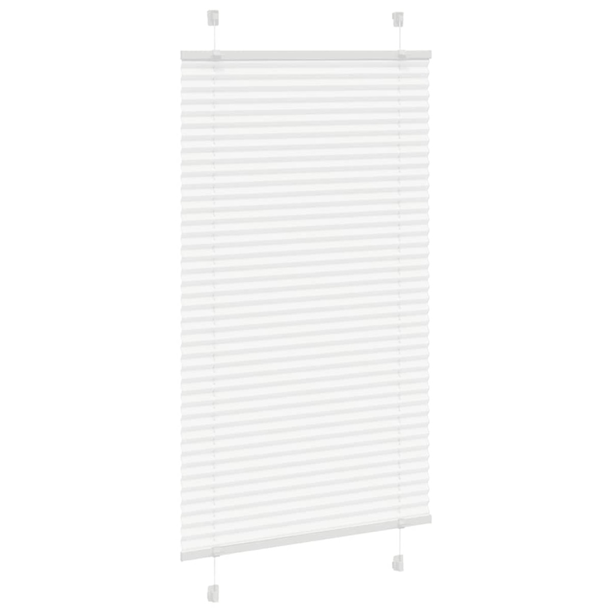 vidaXL Πλισέ περσίδα Λευκό 80x100 cm Πλάτος υφάσματος 79,4 cm