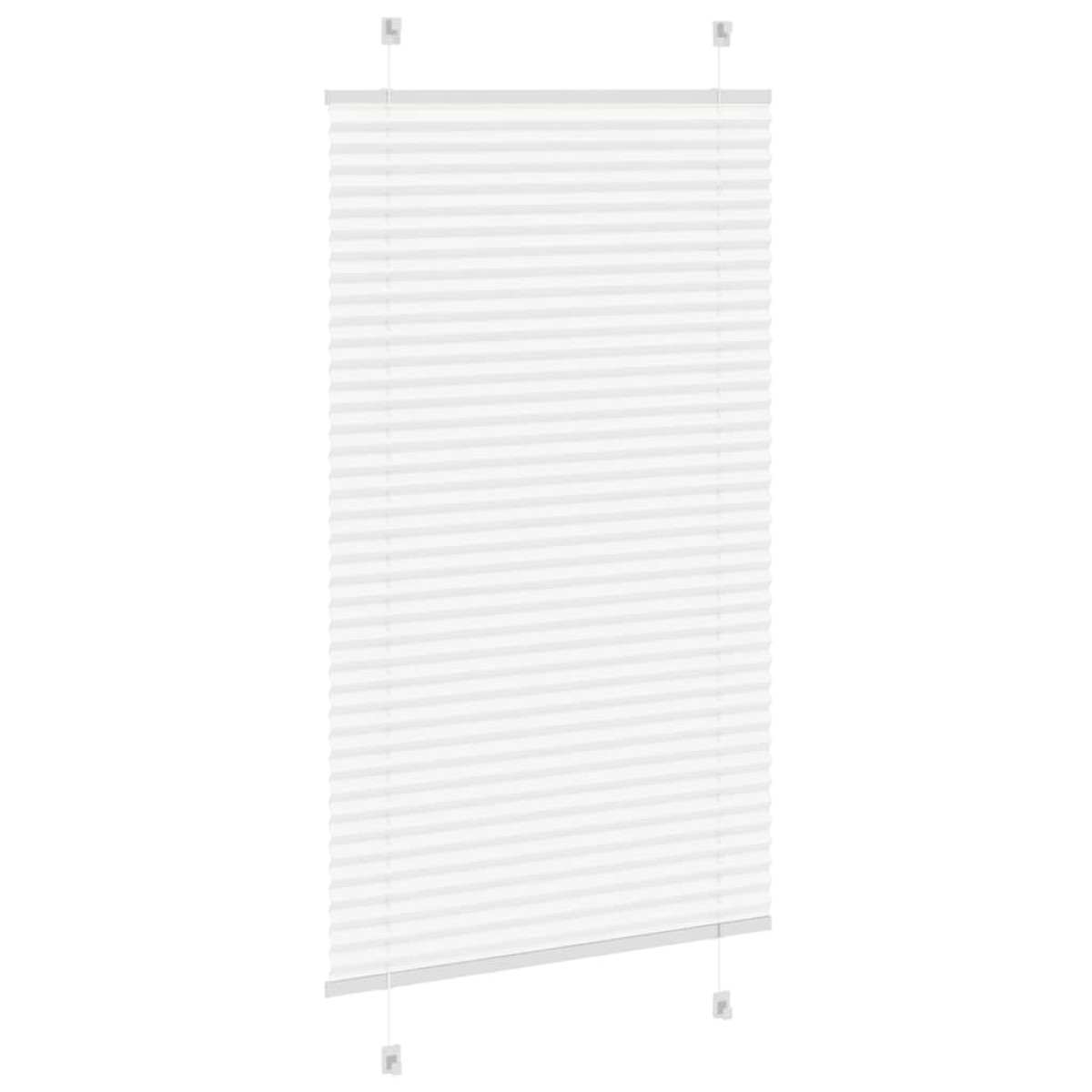 vidaXL Πλισέ περσίδα Λευκό 80x100 cm Πλάτος υφάσματος 79,4 cm