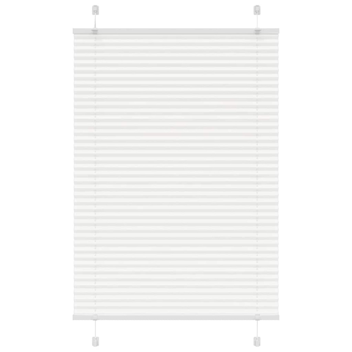 vidaXL Πλισέ περσίδα Λευκό 85x100 cm Πλάτος υφάσματος 84,4 cm