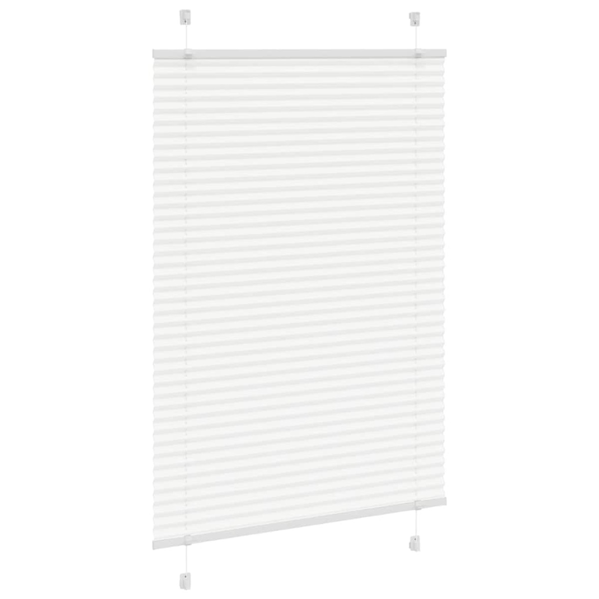 vidaXL Πλισέ περσίδα Λευκό 85x100 cm Πλάτος υφάσματος 84,4 cm