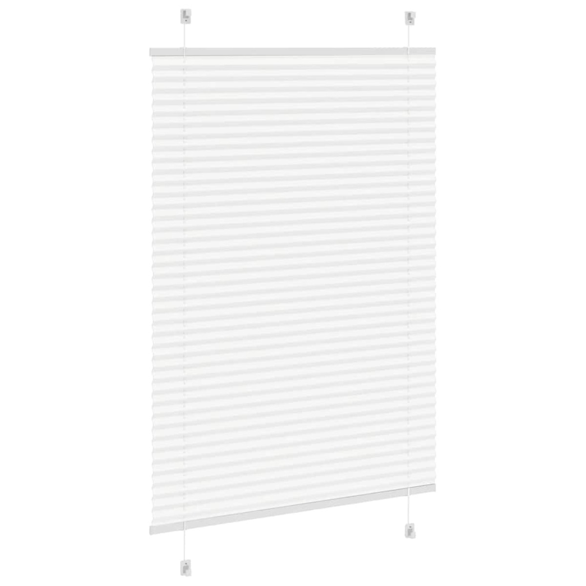 vidaXL Πλισέ περσίδα Λευκό 85x100 cm Πλάτος υφάσματος 84,4 cm