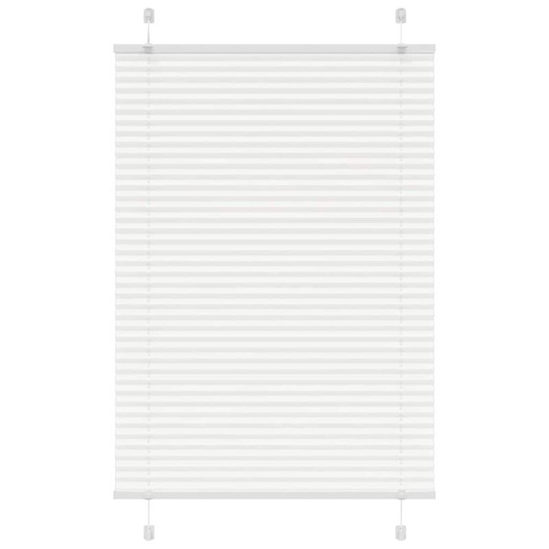 vidaXL Πλισέ περσίδα Λευκό 85x100 cm Πλάτος υφάσματος 84,4 cm