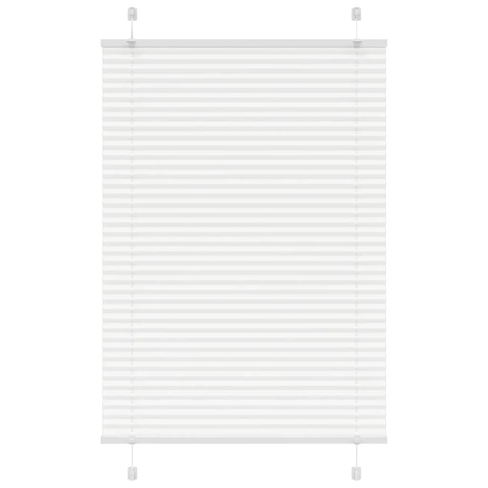 vidaXL Πλισέ περσίδα Λευκό 100x100 cm Πλάτος υφάσματος 99,4 cm