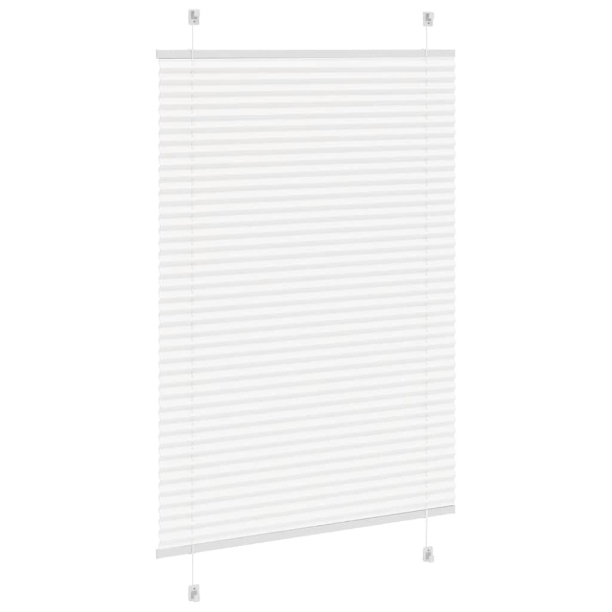 vidaXL Πλισέ περσίδα Λευκό 100x100 cm Πλάτος υφάσματος 99,4 cm