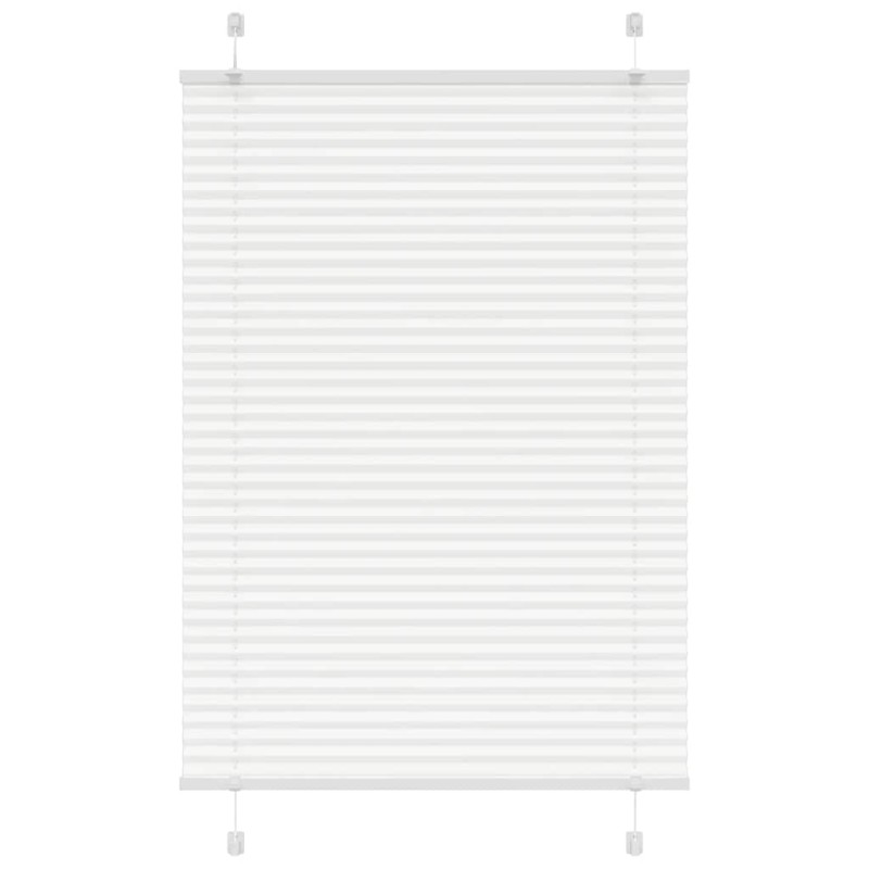 vidaXL Πλισέ περσίδα Λευκό 100x100 cm Πλάτος υφάσματος 99,4 cm