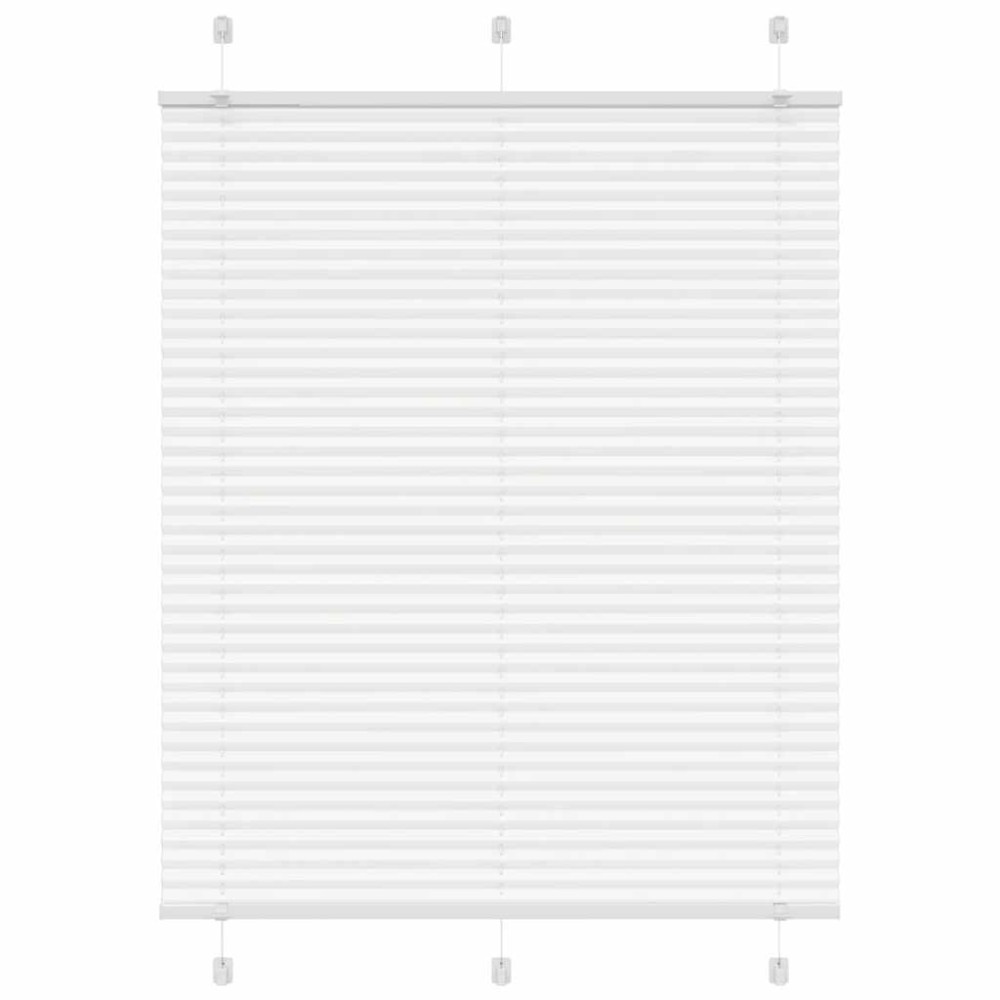 vidaXL Πλισέ περσίδα Λευκό 105x100 cm Πλάτος υφάσματος 104,4 cm