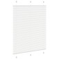vidaXL Πλισέ περσίδα Λευκό 105x100 cm Πλάτος υφάσματος 104,4 cm