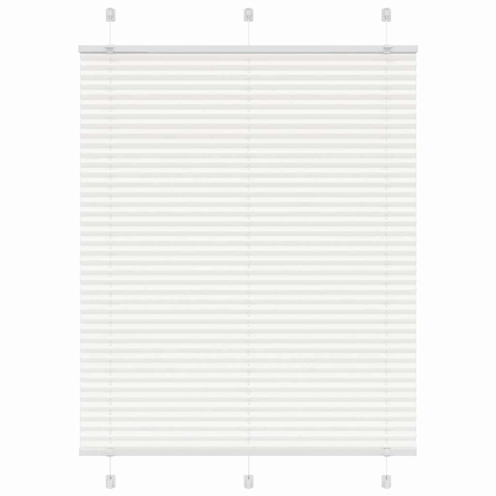 vidaXL Πλισέ περσίδα Λευκό 110x100 cm Πλάτος υφάσματος 109,4 cm
