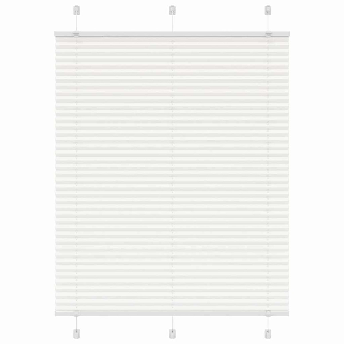 vidaXL Πλισέ περσίδα Λευκό 110x100 cm Πλάτος υφάσματος 109,4 cm