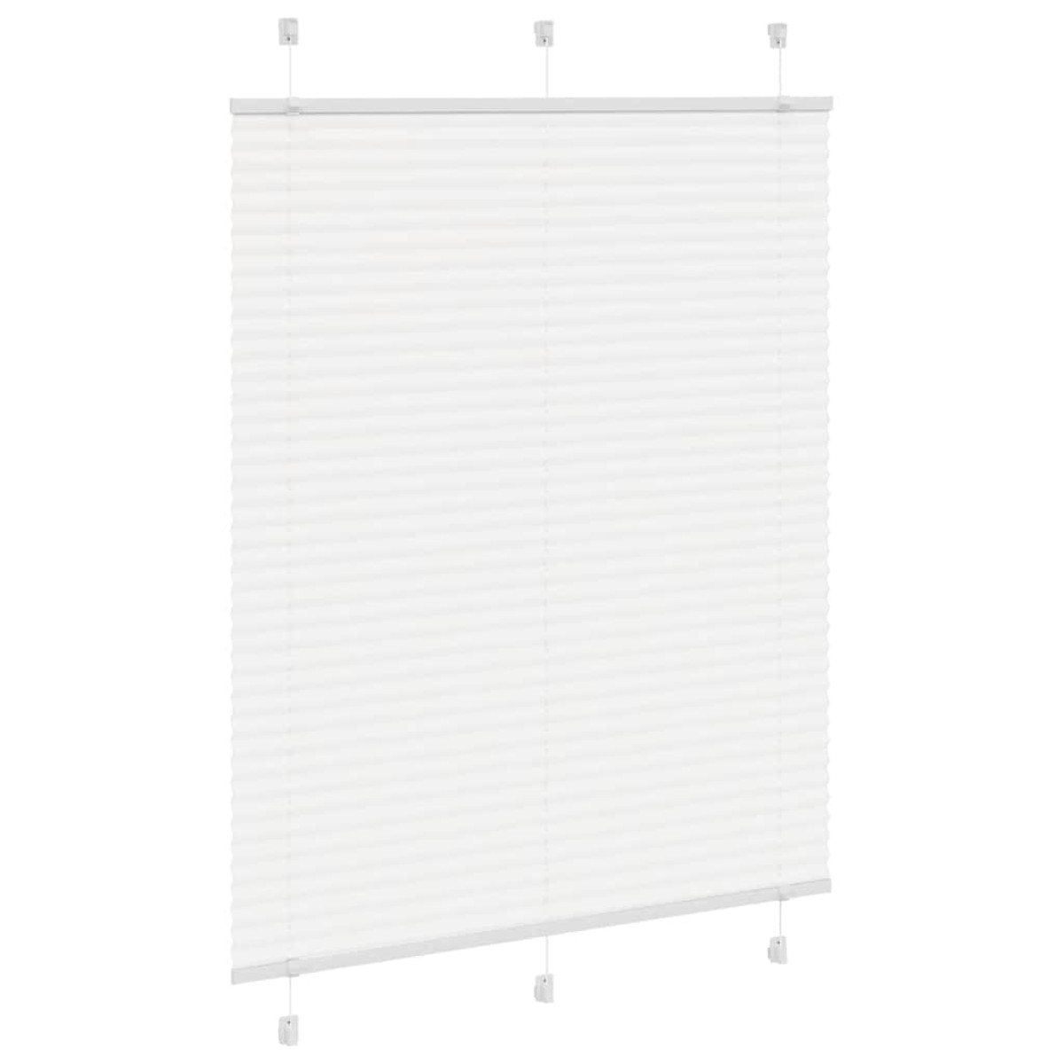 vidaXL Πλισέ περσίδα Λευκό 110x100 cm Πλάτος υφάσματος 109,4 cm