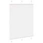 vidaXL Πλισέ περσίδα Λευκό 110x100 cm Πλάτος υφάσματος 109,4 cm