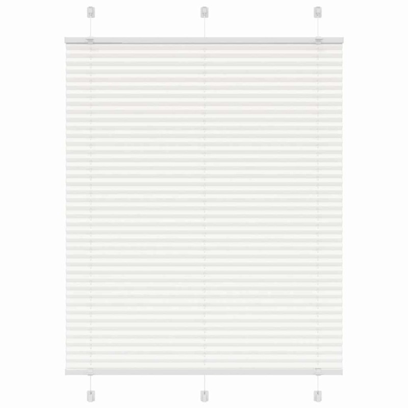 vidaXL Πλισέ περσίδα Λευκό 110x100 cm Πλάτος υφάσματος 109,4 cm