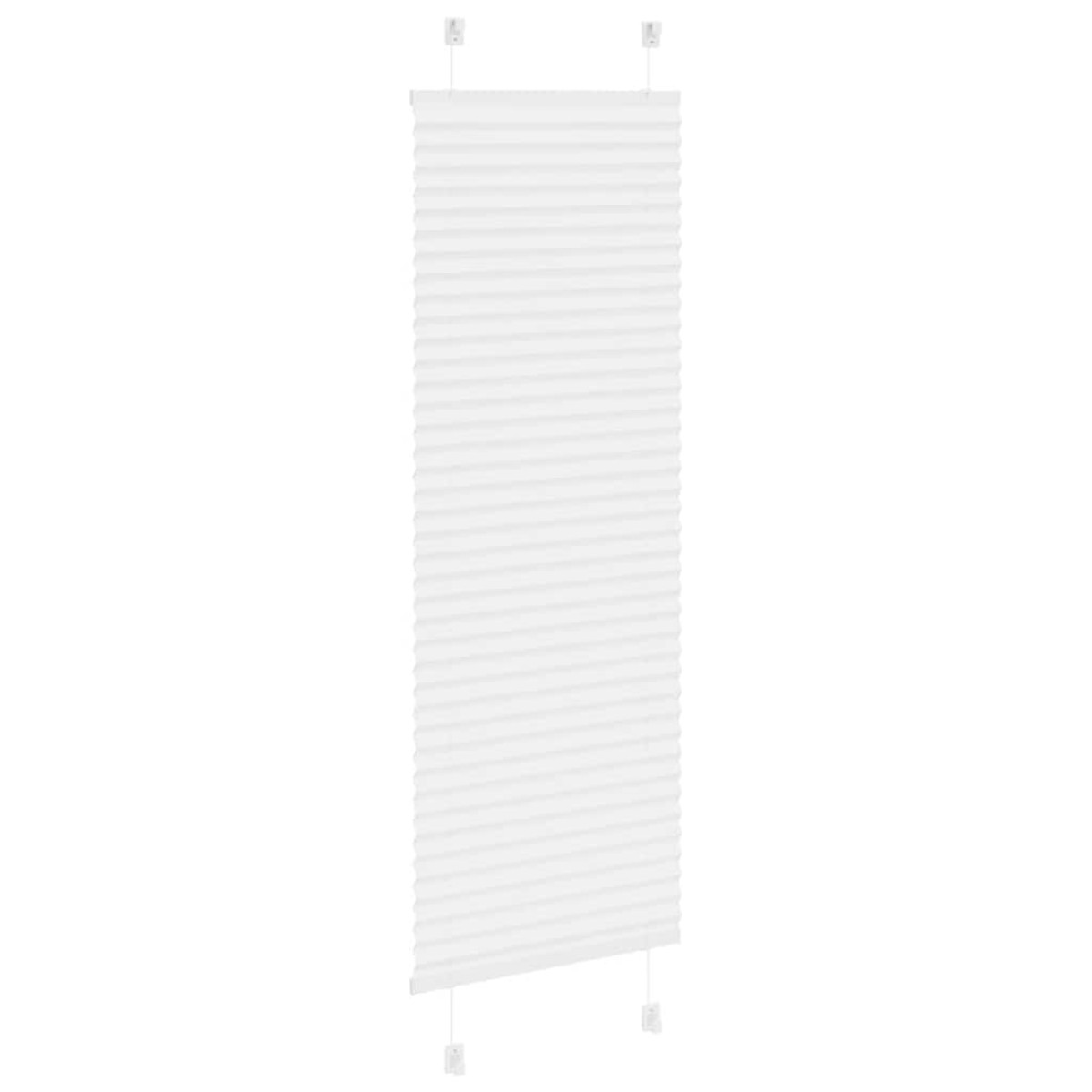 vidaXL Πλισέ περσίδα Λευκό 45x150 cm Πλάτος υφάσματος 44,4 cm