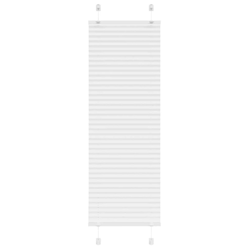 vidaXL Πλισέ περσίδα Λευκό 45x150 cm Πλάτος υφάσματος 44,4 cm