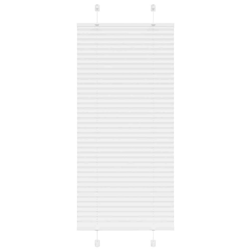 vidaXL Πλισέ περσίδα Λευκό 55x150 cm Πλάτος υφάσματος 54,4 cm