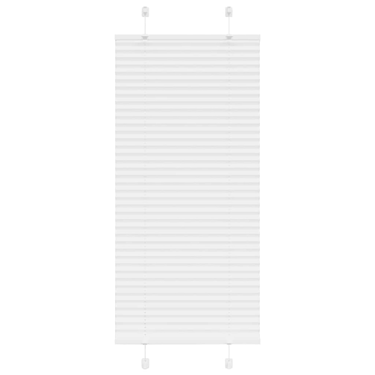 vidaXL Πλισέ περσίδα Λευκό 55x150 cm Πλάτος υφάσματος 54,4 cm
