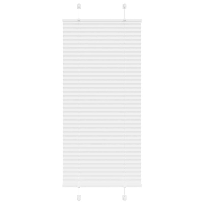 vidaXL Πλισέ περσίδα Λευκό 55x150 cm Πλάτος υφάσματος 54,4 cm