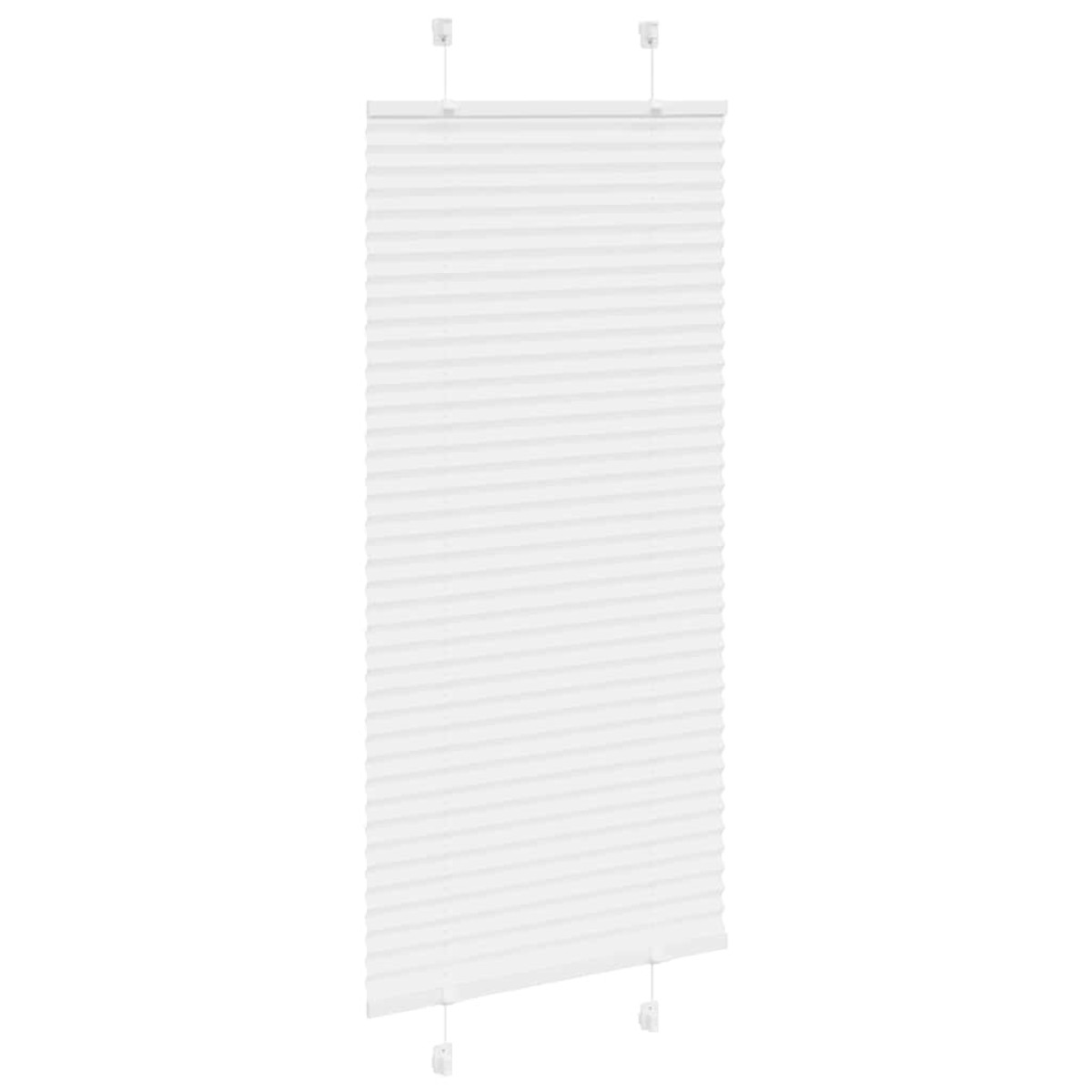 vidaXL Πλισέ περσίδα Λευκό 65x150 cm Πλάτος υφάσματος 64,4 cm
