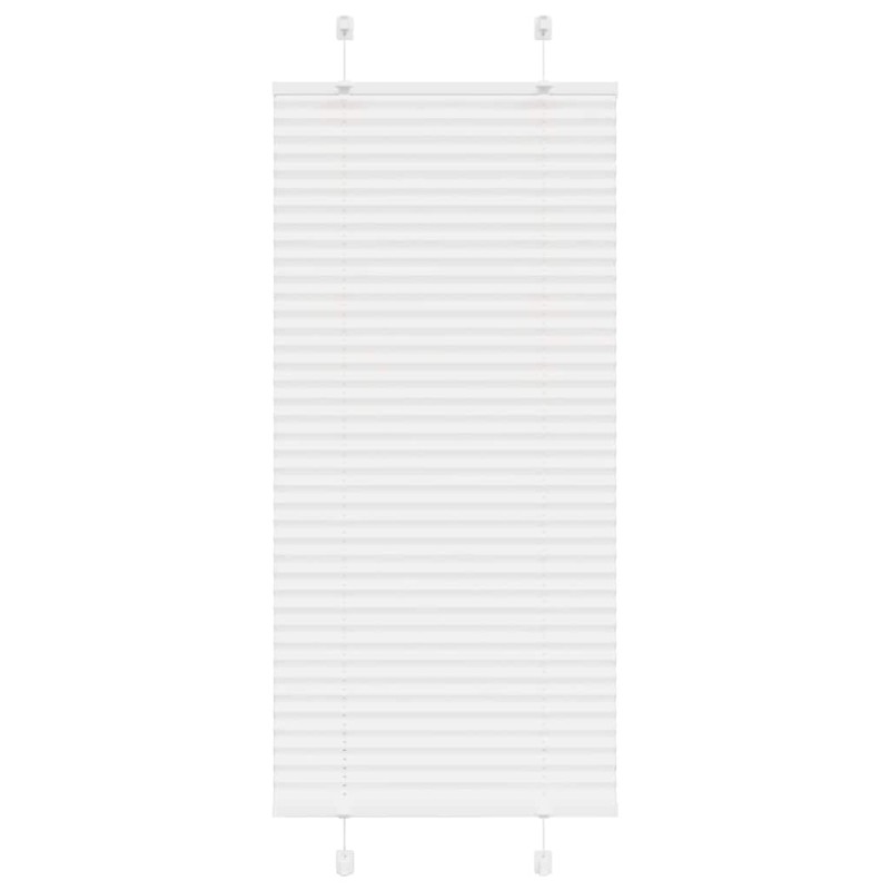 vidaXL Πλισέ περσίδα Λευκό 65x150 cm Πλάτος υφάσματος 64,4 cm