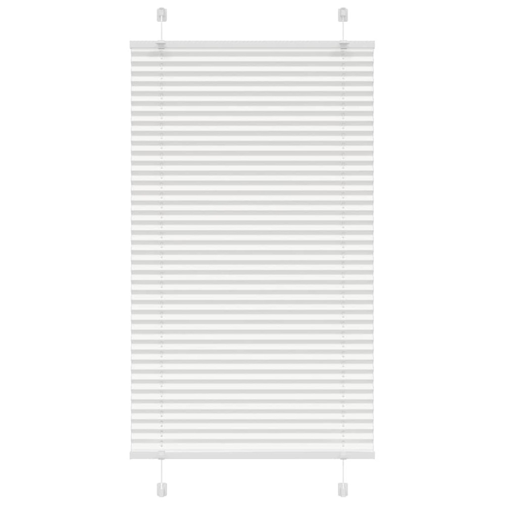 vidaXL Πλισέ περσίδα Λευκό 75x150 cm Πλάτος υφάσματος 74,4 cm