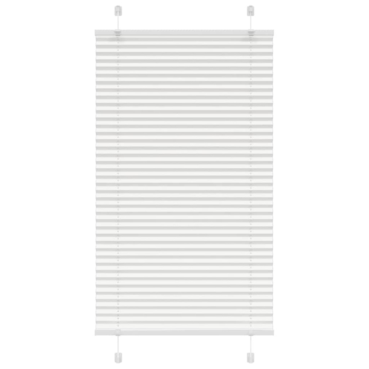 vidaXL Πλισέ περσίδα Λευκό 75x150 cm Πλάτος υφάσματος 74,4 cm