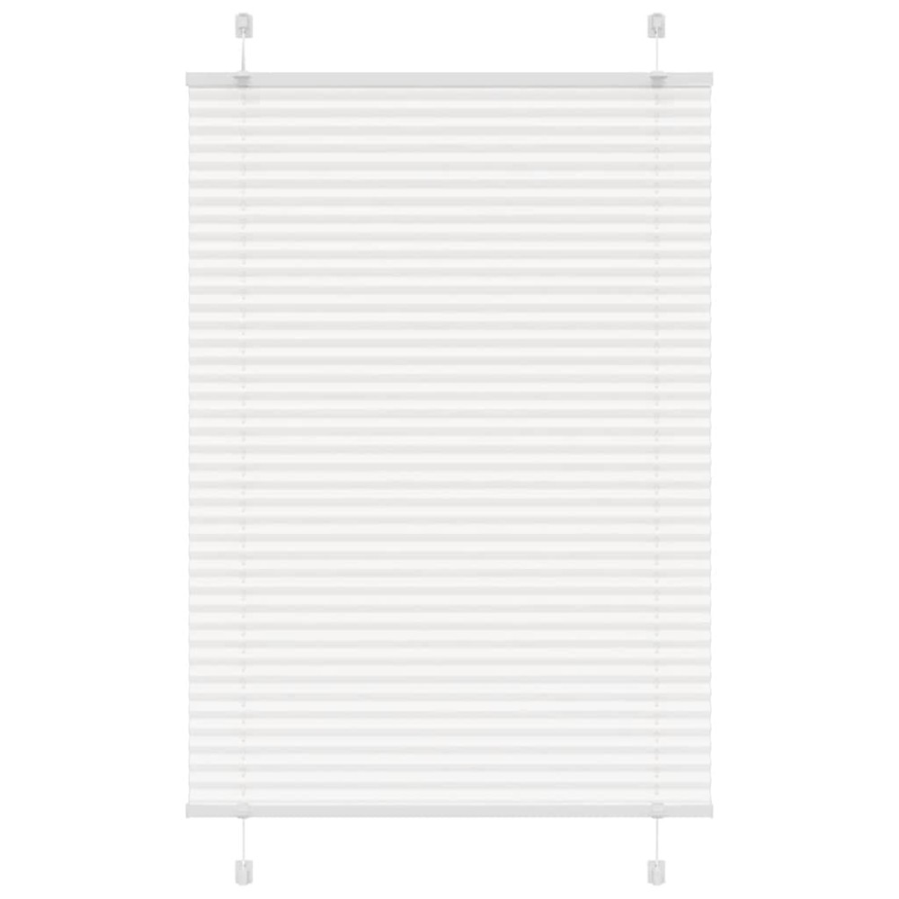 vidaXL Πλισέ περσίδα Λευκό 100x150 cm Πλάτος υφάσματος 99,4 cm