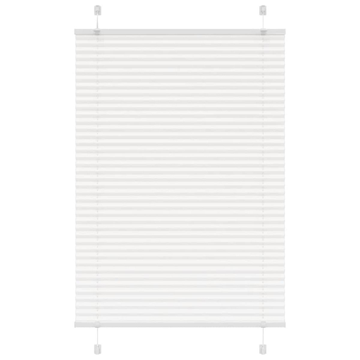 vidaXL Πλισέ περσίδα Λευκό 100x150 cm Πλάτος υφάσματος 99,4 cm
