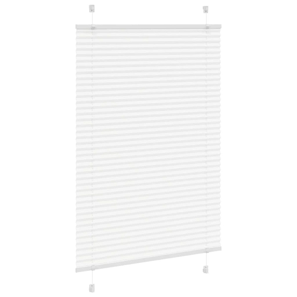vidaXL Πλισέ περσίδα Λευκό 100x150 cm Πλάτος υφάσματος 99,4 cm