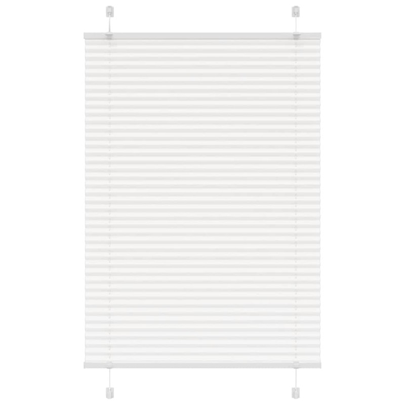 vidaXL Πλισέ περσίδα Λευκό 100x150 cm Πλάτος υφάσματος 99,4 cm