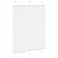 vidaXL Πλισέ περσίδα Λευκό 105x150 cm Πλάτος υφάσματος 104,4 cm