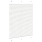 vidaXL Πλισέ περσίδα Λευκό 105x150 cm Πλάτος υφάσματος 104,4 cm