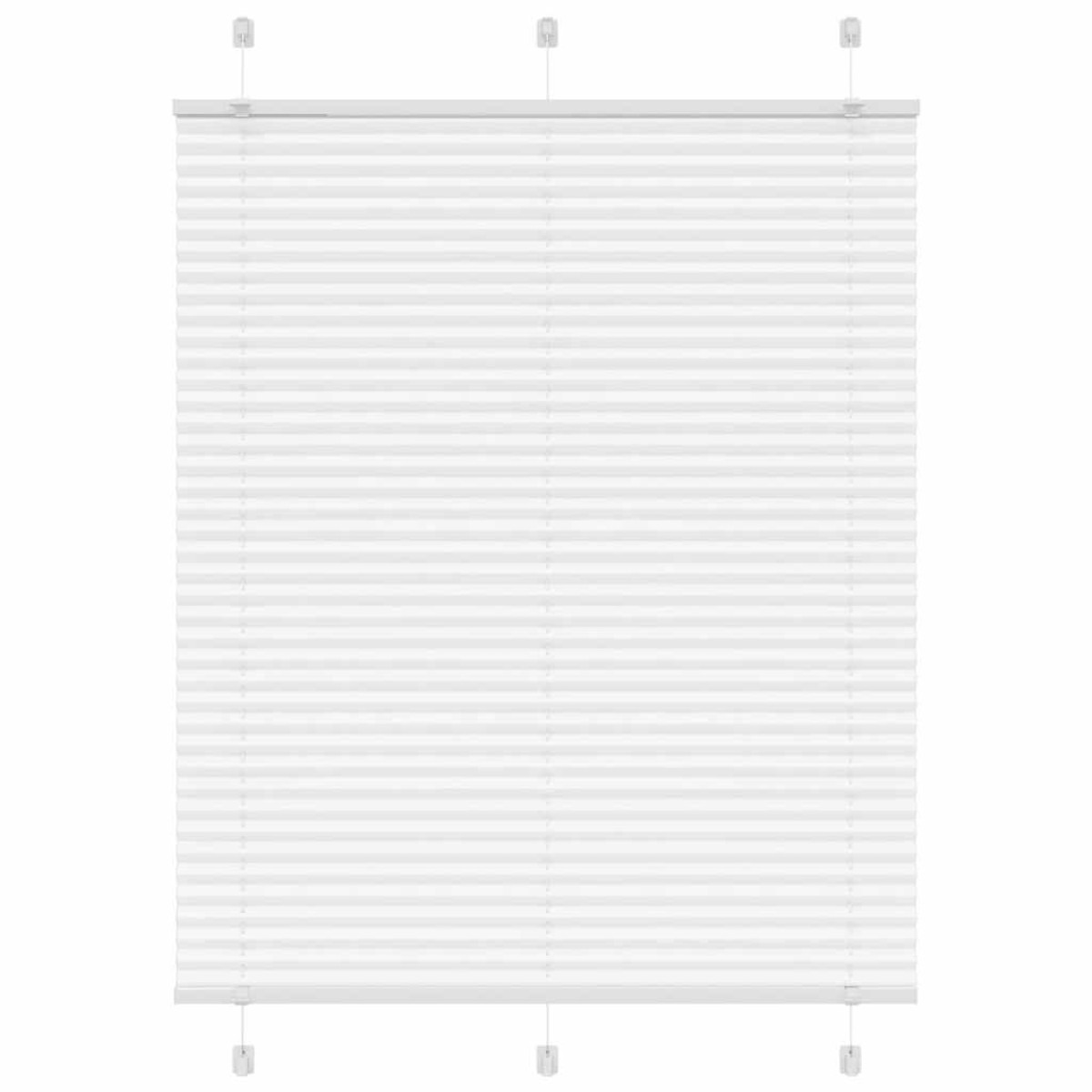 vidaXL Πλισέ περσίδα Λευκό 110x150 cm Πλάτος υφάσματος 109,4 cm