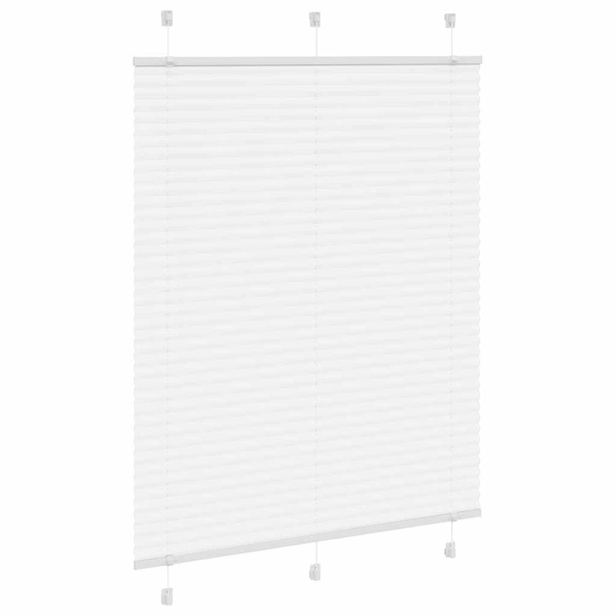 vidaXL Πλισέ περσίδα Λευκό 110x150 cm Πλάτος υφάσματος 109,4 cm