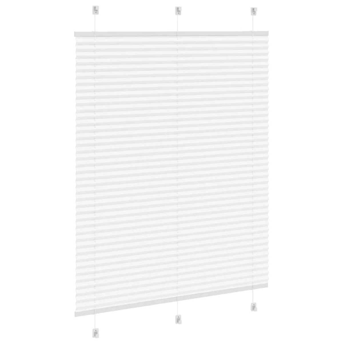 vidaXL Πλισέ περσίδα Λευκό 110x150 cm Πλάτος υφάσματος 109,4 cm