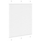 vidaXL Πλισέ περσίδα Λευκό 110x150 cm Πλάτος υφάσματος 109,4 cm