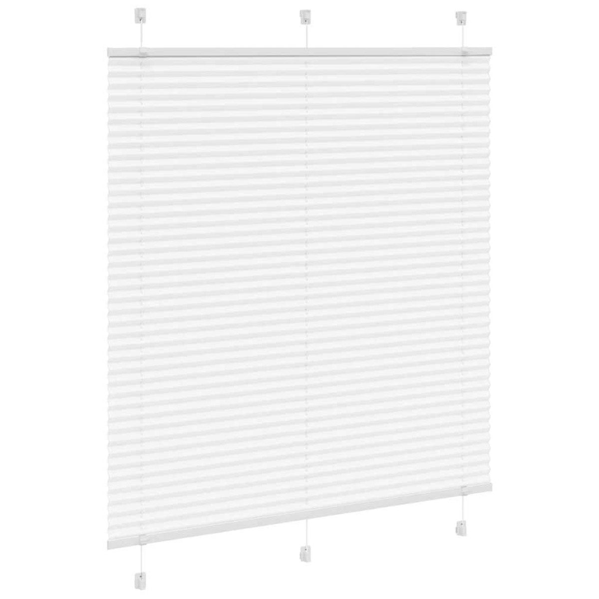 vidaXL Πλισέ περσίδα Λευκό 115x150 cm Πλάτος υφάσματος 114,4 cm