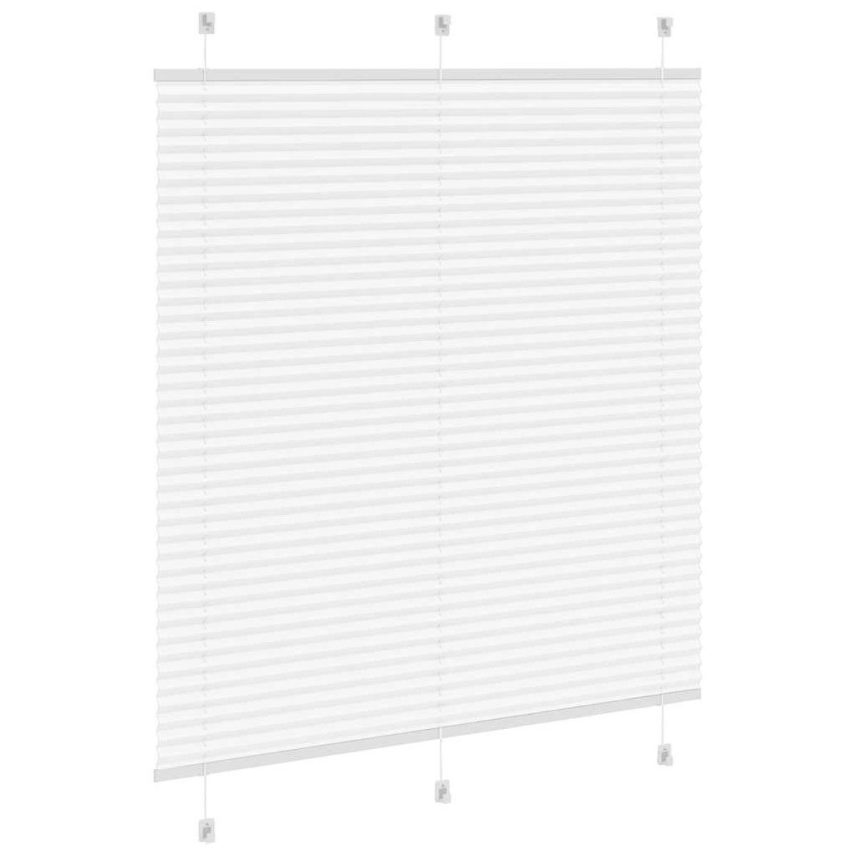 vidaXL Πλισέ περσίδα Λευκό 115x150 cm Πλάτος υφάσματος 114,4 cm