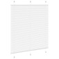 vidaXL Πλισέ περσίδα Λευκό 115x150 cm Πλάτος υφάσματος 114,4 cm
