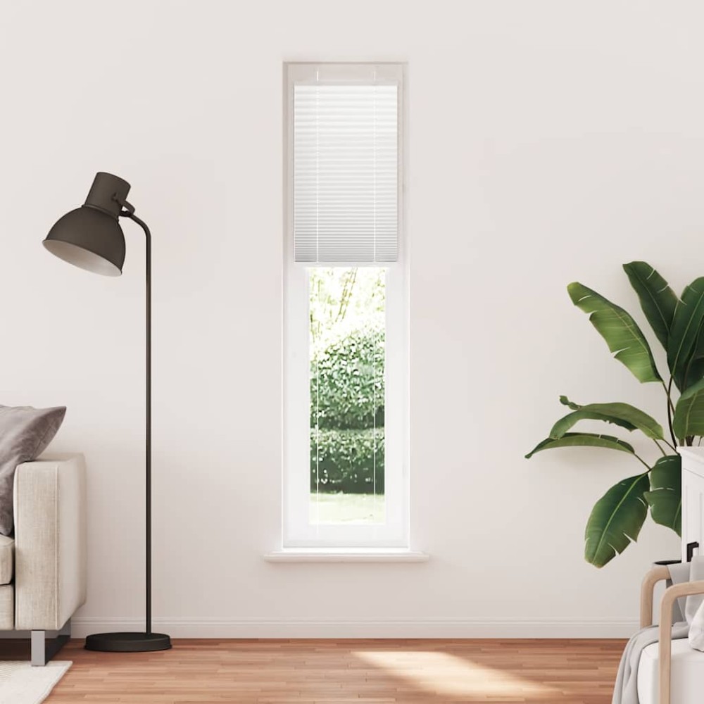 vidaXL Πλισέ περσίδα Λευκό 45x200 cm Πλάτος υφάσματος 44,4 cm