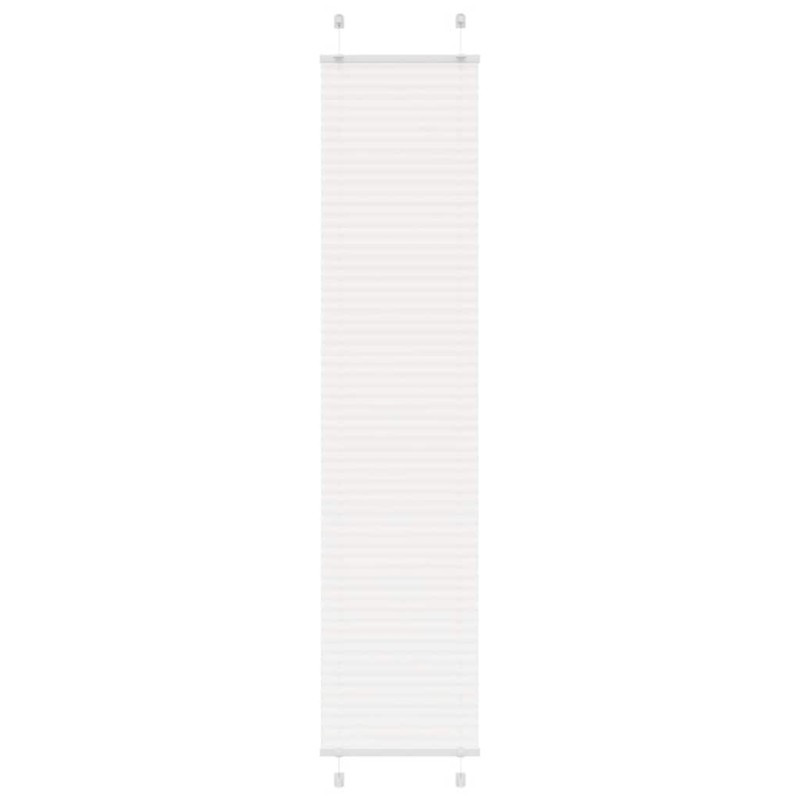 vidaXL Πλισέ περσίδα Λευκό 50x200 cm Πλάτος υφάσματος 49,4 cm