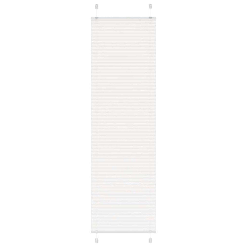 vidaXL Πλισέ περσίδα Λευκό 55x200 cm Πλάτος υφάσματος 54,4 cm