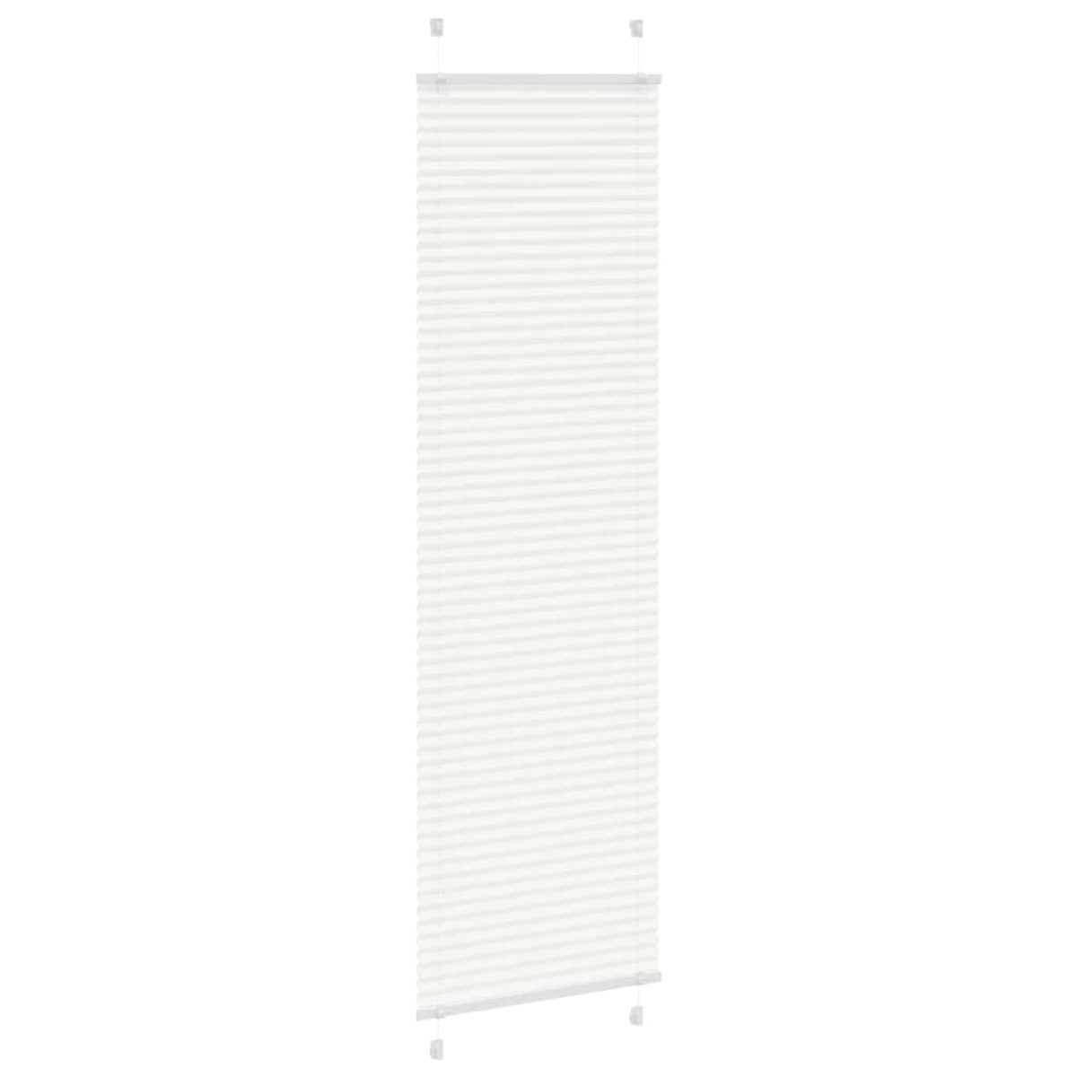 vidaXL Πλισέ περσίδα Λευκό 55x200 cm Πλάτος υφάσματος 54,4 cm