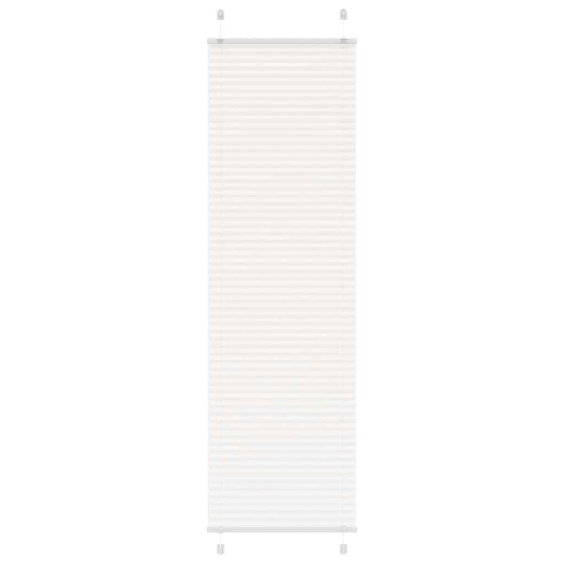 vidaXL Πλισέ περσίδα Λευκό 55x200 cm Πλάτος υφάσματος 54,4 cm