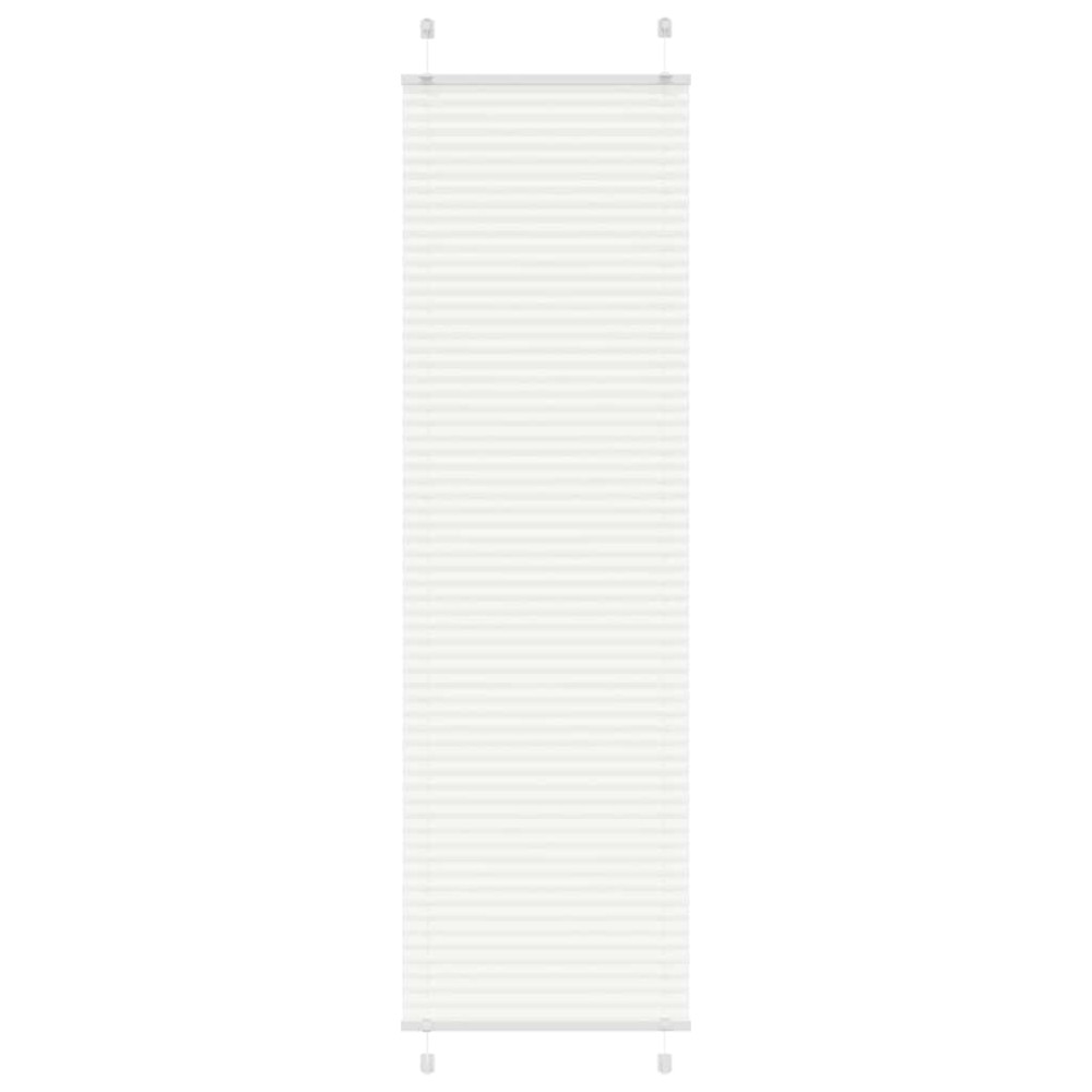 vidaXL Πλισέ περσίδα Λευκό 65x200 cm Πλάτος υφάσματος 64,4 cm
