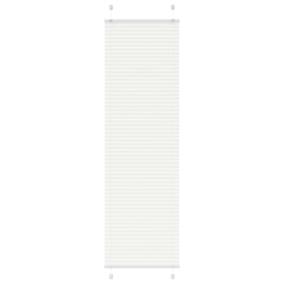 vidaXL Πλισέ περσίδα Λευκό 65x200 cm Πλάτος υφάσματος 64,4 cm