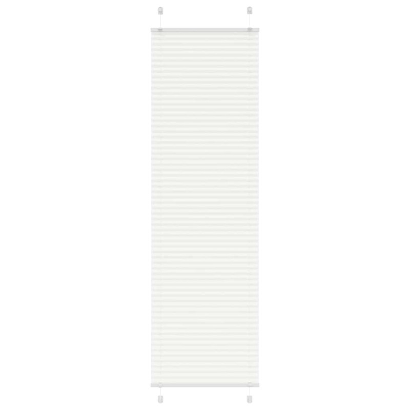 vidaXL Πλισέ περσίδα Λευκό 65x200 cm Πλάτος υφάσματος 64,4 cm