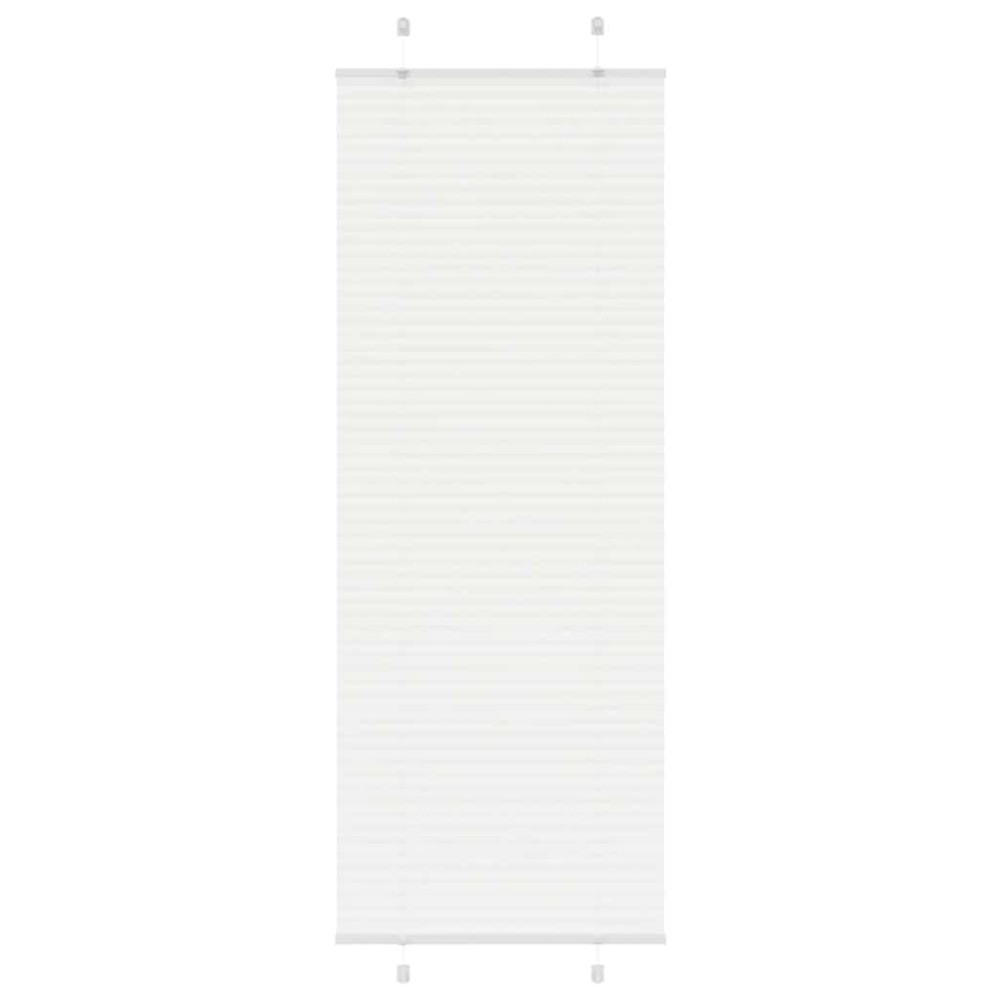 vidaXL Πλισέ περσίδα Λευκό 75x200 cm Πλάτος υφάσματος 74,4 cm